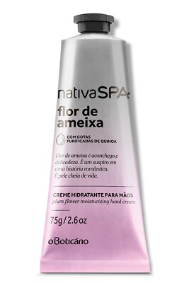 O Boticario Creme Hidratante para as Mãos Nativa SPA Flor De Ameixa 75g