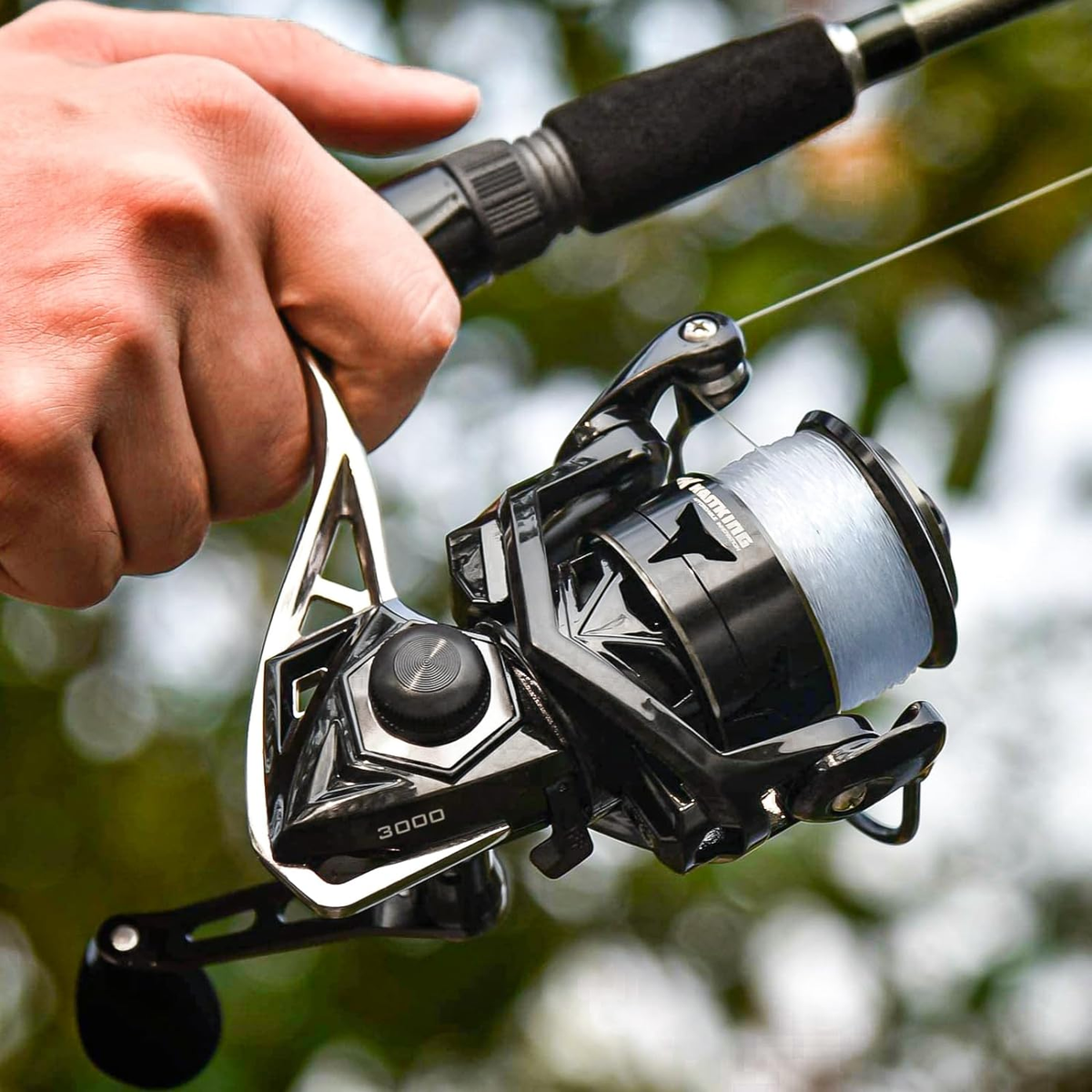 best fishing poles amazon ACAGALA Rod and Reel Combos Carbon Telescopic Fishing Pole with Reel Set for Saltwater Freshwater : Sports & Outdoors Color:SUPER GLOW Gear_specs003:5.3 Defender Spinning Reel (retail