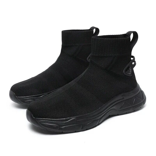 High Top Freizeitschuhe Damen Herren Sneaker Outdoor Sockenschuh Mesh Slipper - Bild 26 von 30