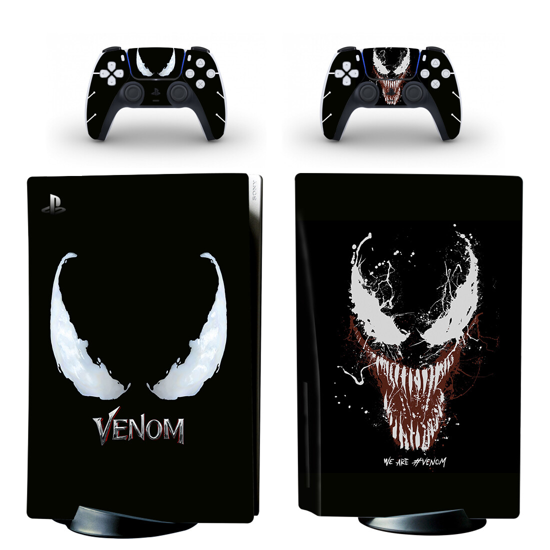PS5 Standard Disc Console Control Warp Skin Sticker Decals Venom Hardy Spiderman
