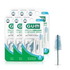 GUM Proxabrush Go-Betweens Interdental Brush Refills, Wide, 8 Count -6 pk