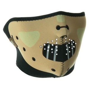 mask hannibal face neoprene lecter half motorcycle biker snow skier boarding skiing