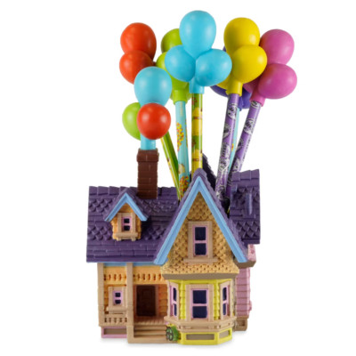 Disney Store Up Stiftehalter und 6 HP Bleistifte Carl's Ellie House Dekoration
