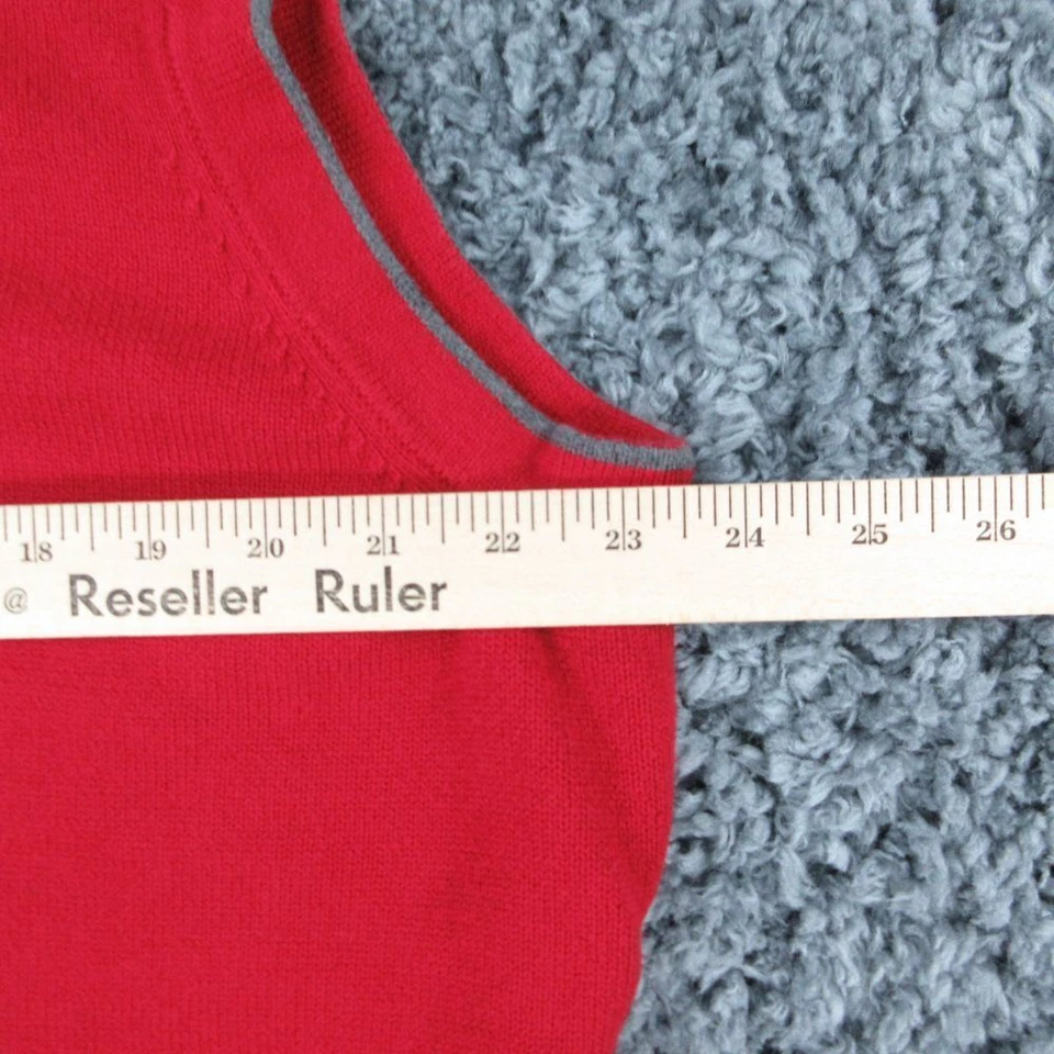 Suéter Cypress Links Para Hombres XL Rojo Cable Tejido Chaleco Sin Mangas Golf Cuello en V Foto 4 de 4