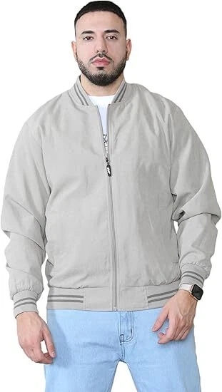 Mens Summer Blouson Jacket Smart Premium Zip Up Lightweight Bomber Jacket Coat