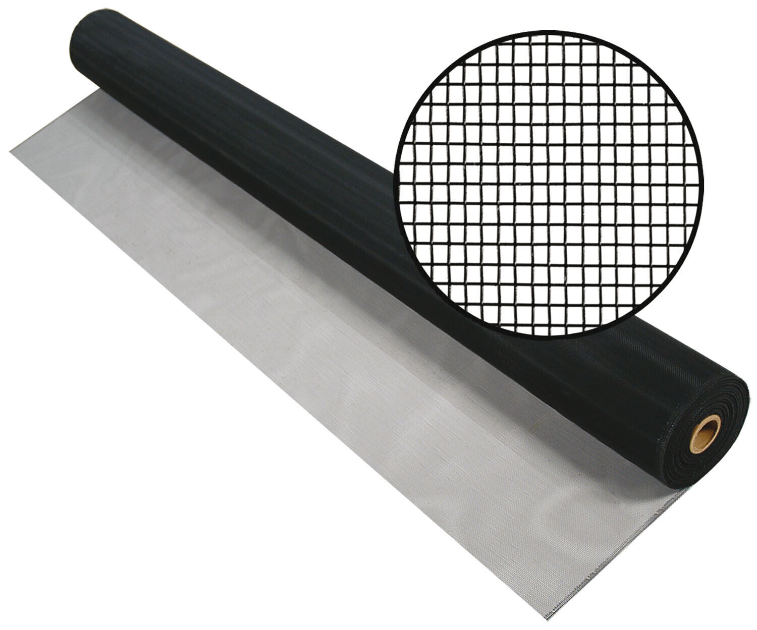 PHIFER Rotolo Zanzariera 30,5 ml Altezza 60 cm in Alluminio Nero 151-PH-Rot