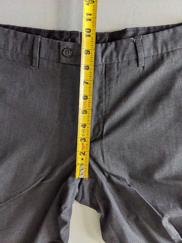 Zara Man Size 34 Dress Straight Dress Pant Black Gray Flat Front 34" Inseam EUC - Picture 5 of 10