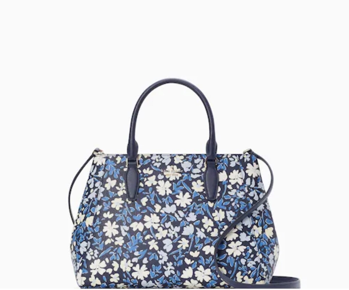 Kate Spade Kristi Blue Shoreside Flora Satchel KB665 $399 NWT | eBay