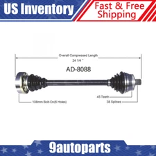 Fits 1989-1991 1992 Cadillac Allante 1989-1990 Reatta Front Right CV Axle Joint