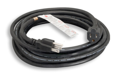 RiteAV Outdoor  Power Cord Extension, NEMA 5-15P/5-15R 14AWG SJTW 25FT Black