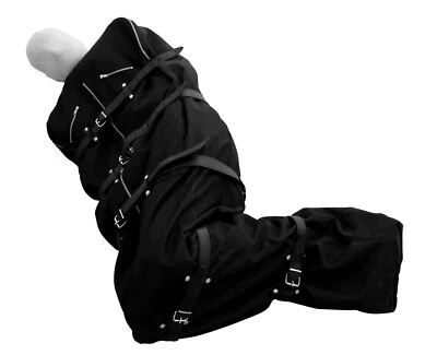TULA-TOYS Set bondage BDSM pelle body bag sacco a pelo PE sacco bondage set manette
