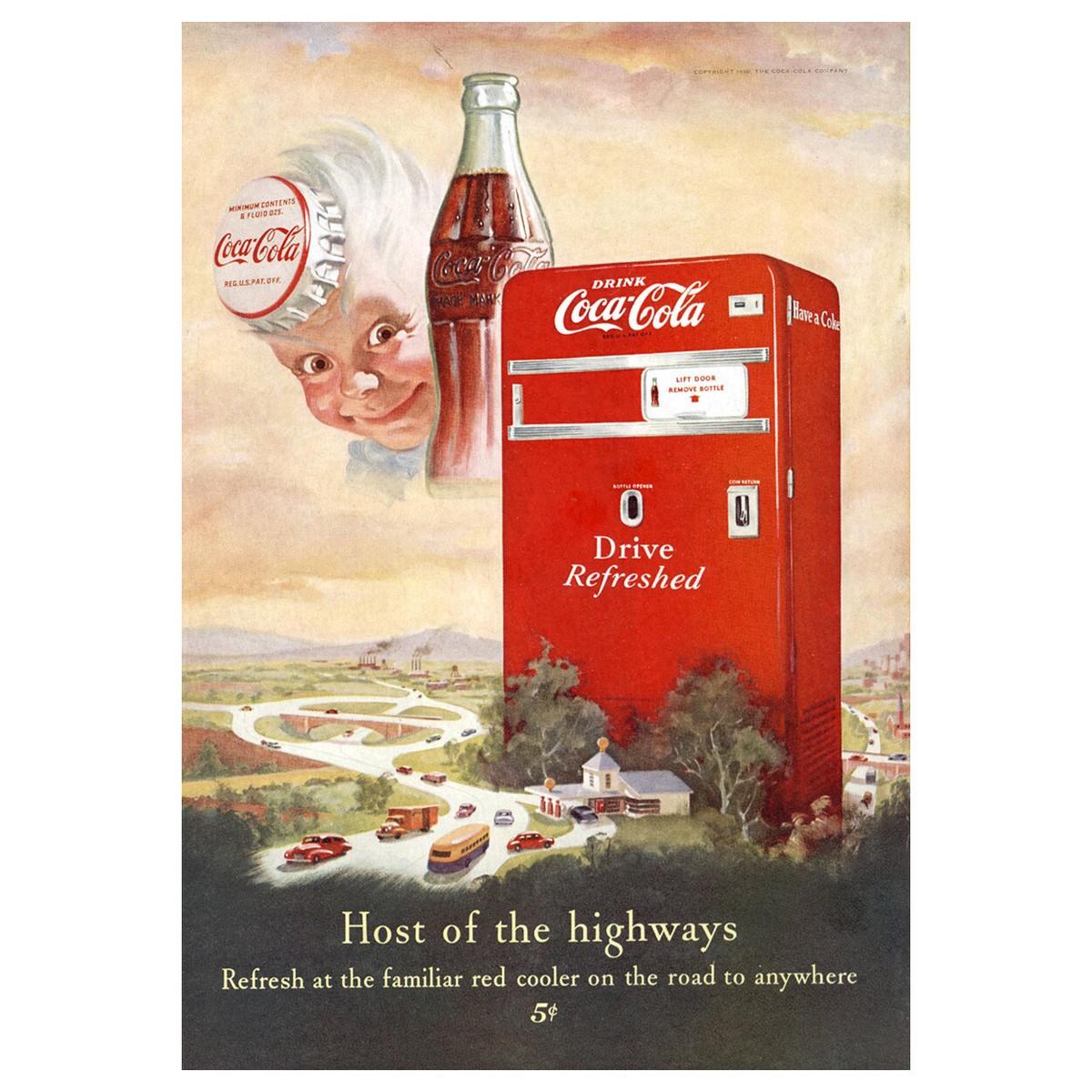 1950 Coca Cola: Host of the Highways Vintage Print Ad | eBay