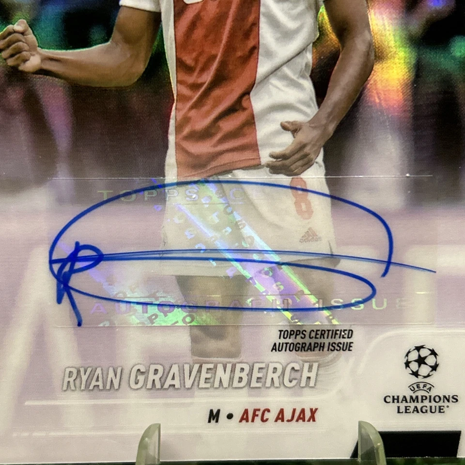 2021-22 Ryan Gravenberch Topps Stadium Club Chrome Refractor Ajax Autographed F - Image 3 of 3
