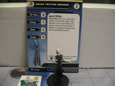 =Star Wars Miniatures FORCE UNLEASHED Muun Tactics Broker 54/60 with card =