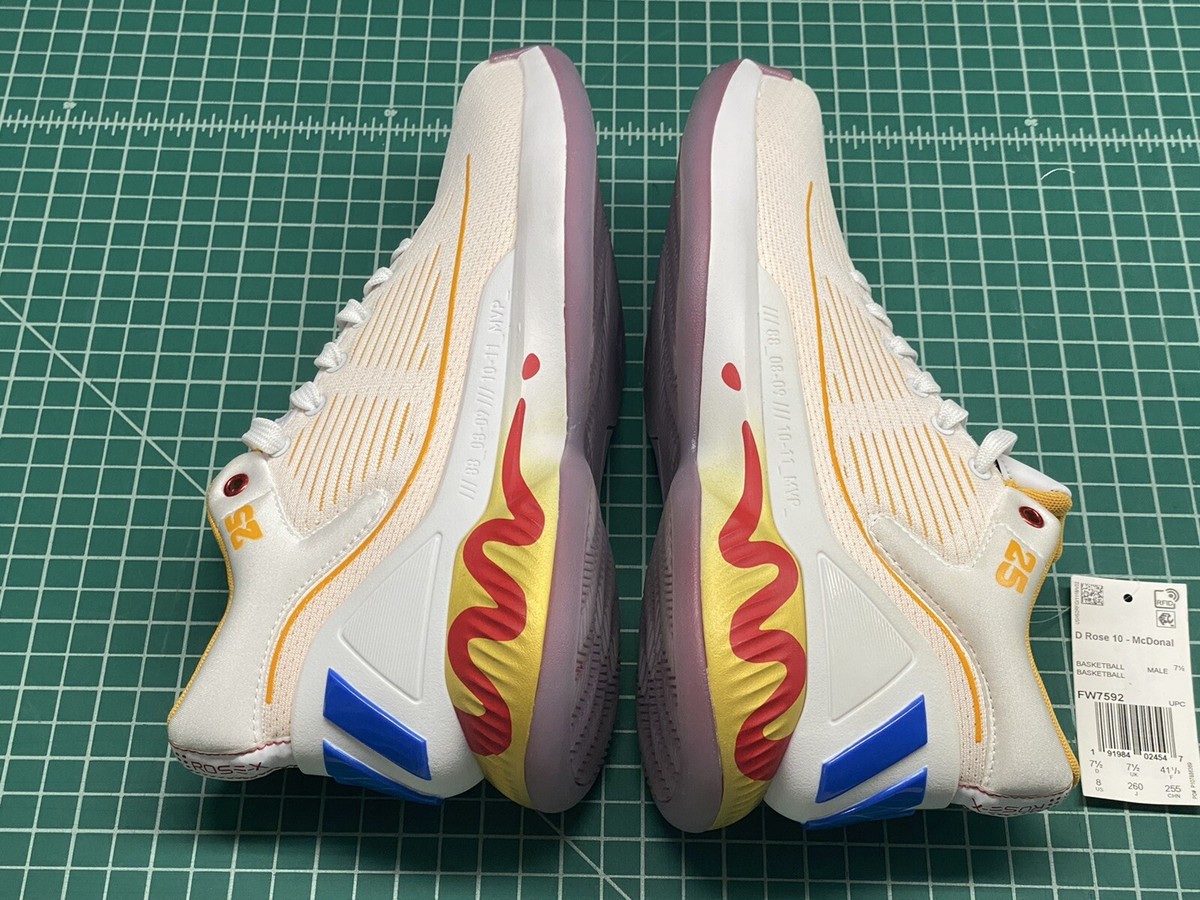 Adidas d rose 10 バッシュ Adidas D Rose 10 x McDonald's Size 8 'Rose Sauce' Basketball