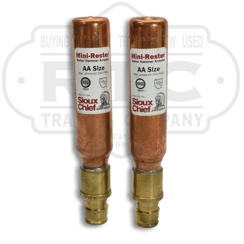 Sioux Chief Mini-Rester AA Size Type L Copper Tube No-Lead Water Hammer 1/2" pex