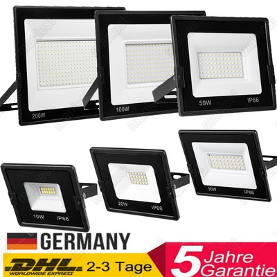 10W100W LED Fluter Strahler Außen Scheinwerfer Außenleuchte Flutlicht