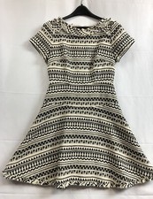 Banana Republic Tan Black Women's Dress Size 4  58% Cotton 32% Polyester Lined