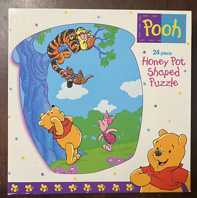Vintage Winnie the Pooh 24 piece Honey Pot Shaped Puzzle Child Kids NEW ...
