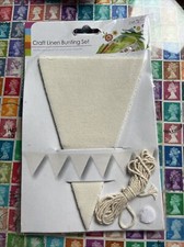 Make Your Own Bunting Craft Linen Set Art Party Garden Homemade Decoration