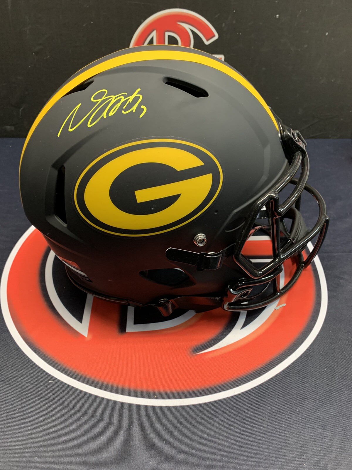 Davante Adams Autographed Signed Green Bay Packers Eclipse Authentic Helmet Beckett 