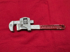 Billings Pipe Wrench, 8"  1/8-3/4"  Steel  Vintage!