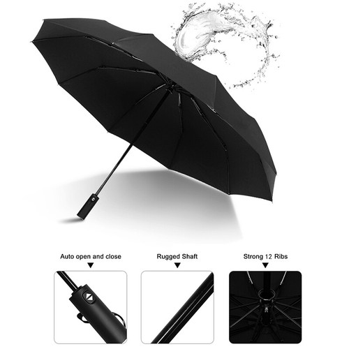 12Ribs Umbrella Strong Automatic Windproof Stormproof Compact Folding Umbrella - Picture 6 of 21