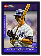 2016 DON MATTINGLY NYY 4/4 ORIGINAL PRINT ART REVOLUTION ART SKETCH CARD