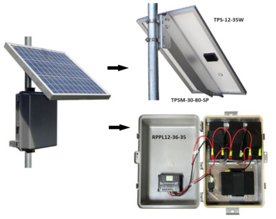 TYCON SYSTEM RPPL12-36-35 REMOTEPRO 7.5W 12V 35W SOLAR PANEL 12V 36AH BATTERY -L