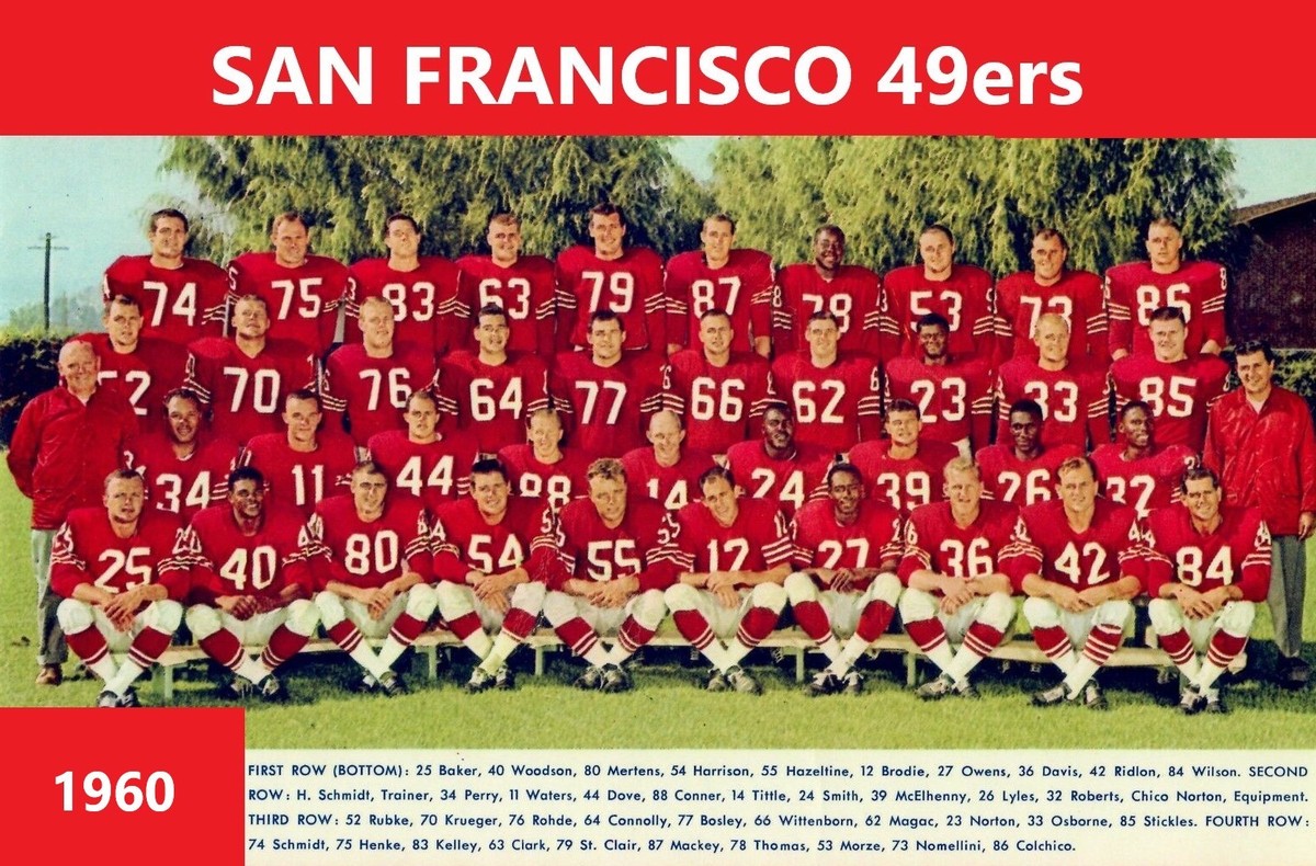 1960 SAN FRANCISCO 49ers 8X10 TEAM PHOTO FOOTBALL PICTURE NINERS