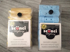 Vintage Scunci Foam Magnetic Rollers 1999 Small Medium Blue Yellow Y2K