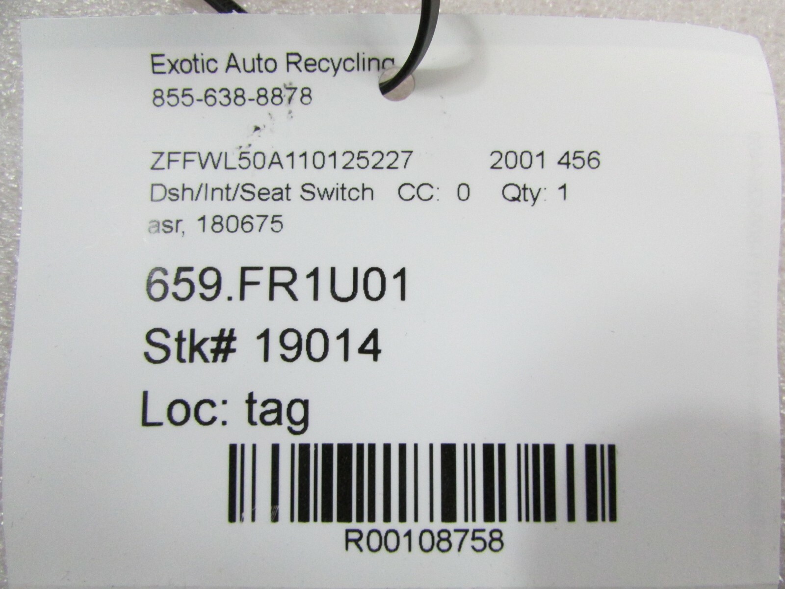 Ferrari 456, ASR Switch, Used, P/N 180675