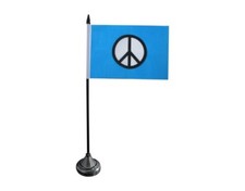 Tischflagge Peace CND Friedens Tischfahne 10x...