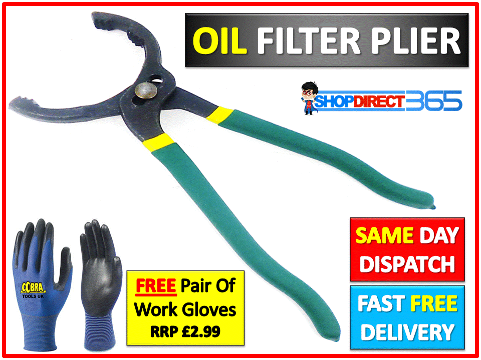 12" OIL FILTER ADJUSTABLE WRENCH PLIERS 300mm HAND REMOVAL PLIER TOOL