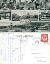 Worcester 7 Views GB 1950 Cancel Real Photo RP