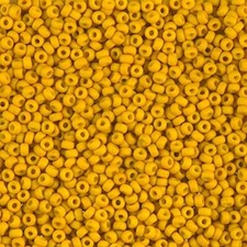 Miyuki Seed Beads 11/0 Matte Opaque Mustard 11-1233 23g Yellow Round Size 11