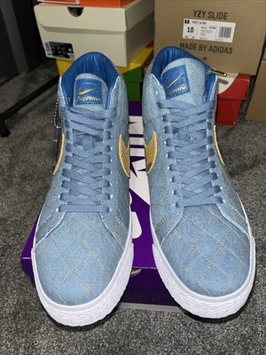 New Nike X Supreme Sb Zoom Blazer Mid QS 2 Dx8421-400 mens size