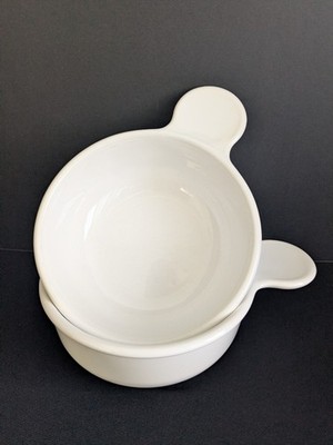 Vtg Corningware Grab It Bowls (2) 150-B White 0.4L
