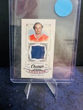 2008-09 UD Champs Mini Threads Steve Shutt #CT-SS Game Worn Jersey HoF Montreal