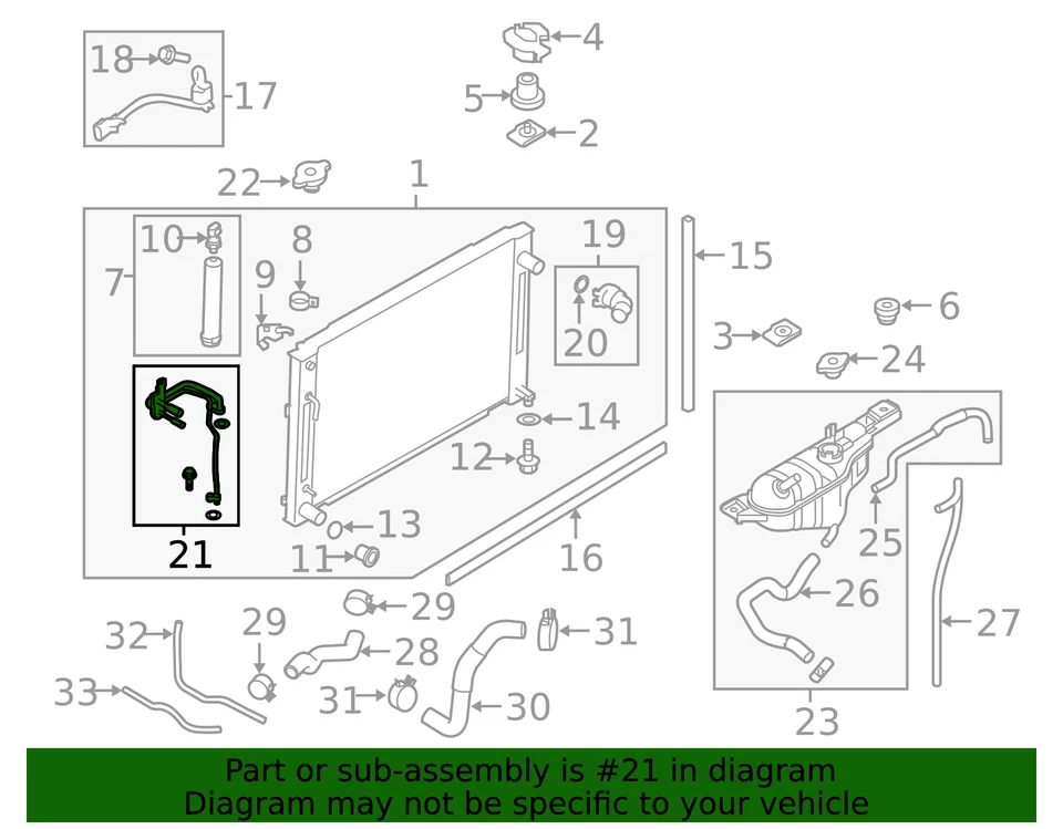 Подлинный Nissan 370Z конденсатор высокой стороны трубы в сборе 92446-JK20B - Изображение 3 из 3