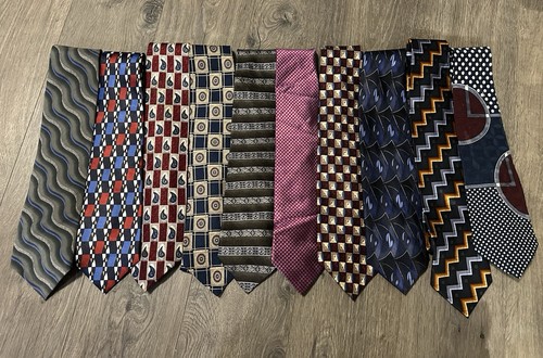 Herrenpaket 30+ einige Designer Seide gemustert Business Freizeit elegante Krawatten Fliege - Bild 3 von 16