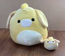 Squishmallow 12 Gavyn Floral Yellow Donkey Plush Spring New Clip On Set Easter