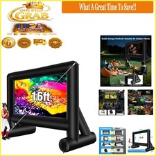 Inflatable 16Ft Outdoor Movie Screen with Blower Rear/Front Projection