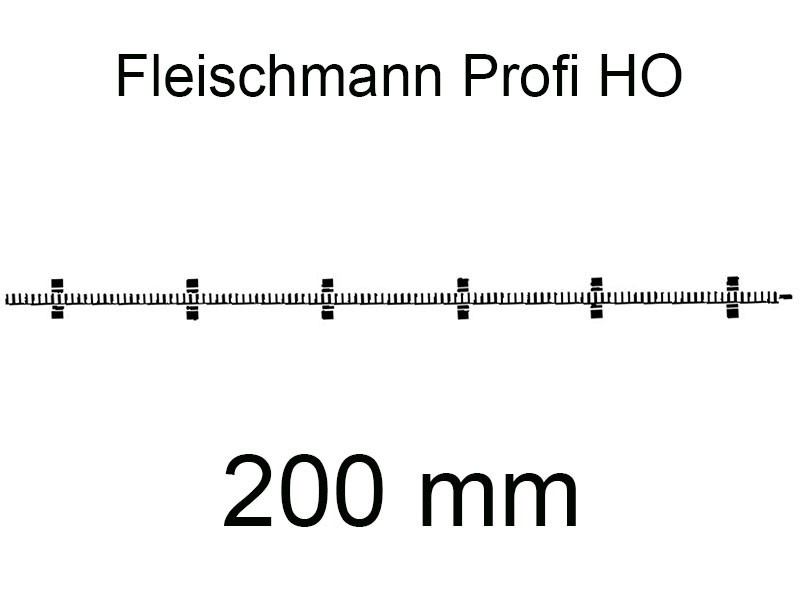 FLEISCHMANN Crémaillère flexible 200 mm - voie Profi HO - FLEISCHMANN 6412