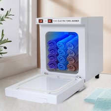 Barber Hot Towel Warmer Professional Towel Warmer Cabinet with UV 11.6x8.3x10.3"