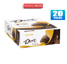 Full Box 20x Packs Dove Dark Chocolate  Peanut Butter, 3 Per Pack - 2.75oz