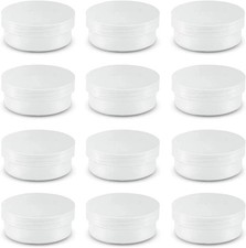 20Pack Round Clear Frosted Plastic Bead Storage Containers Box Case with Scre...