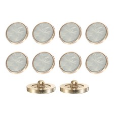 10Pcs Round Button 25mm/1" Resin Decorative Pattern Button Dark Gray