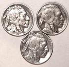 (3) Buffalo Nickels -Fine/VF - 1929D 1929P 1929S - #5468NCL - FREE SHIPPING
