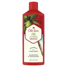 LOT (4) OLD SPICE FIJI COCONUT 2IN1 SHAMPOO CONDITIONER ISLAND FRESH HAIR 13.5OZ